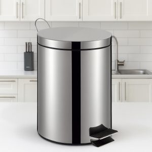 Lixeira Inox 3 Litros com Cesto Removível Echolimp Ideal para Banheiro e Cozinha